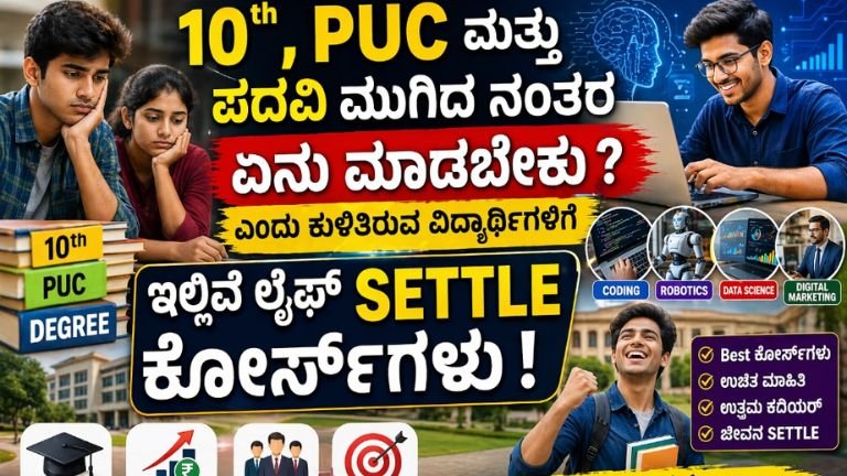 Best career course options after 10th and PUC 2026