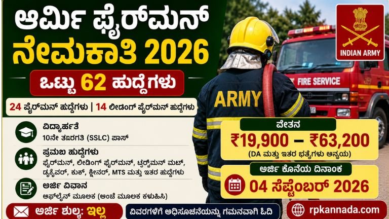 Army Fireman Recruitment 2026
