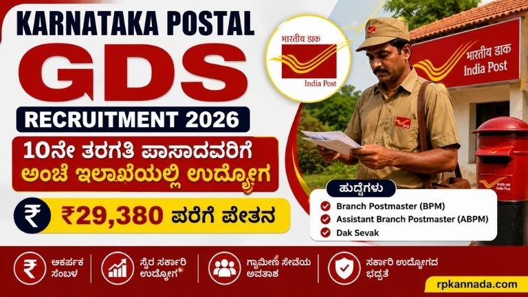 Karnataka Postal GDS Recruitment 2026
